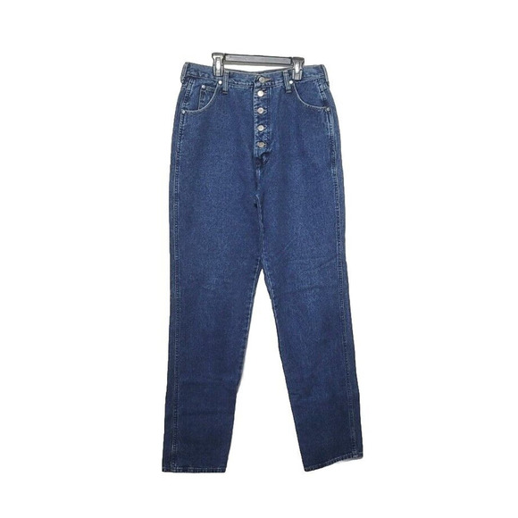 Vintage Wrangler Button Fly High Rise Mom Jeans Womens Size 13/14 Western Denim - Picture 1 of 11
